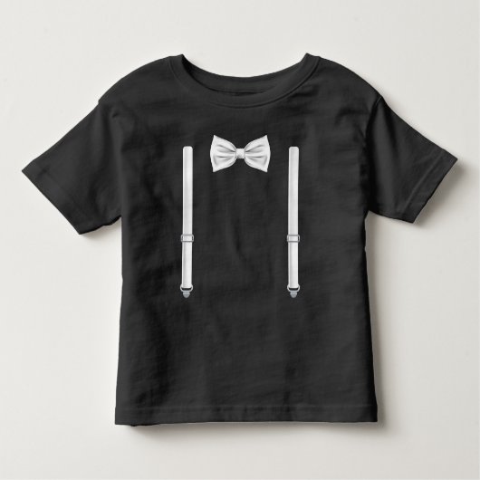 Bow-Krawatte mit Suspendern - Bowtie für Hochzeite Kleinkind T-shirt (Vorderseite)