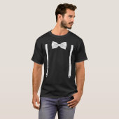 Bow-Krawatte mit Suspendern - Bowtie für Hochzeite T-Shirt (Vorne ganz)