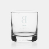 Bow Krawatte Monogram Trauzeugen Trauzeuge Hochzei Whiskyglas (Rückseite)
