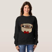 Bow Krawatte Mops Face Classic T - Shirt 598 (Vorne ganz)