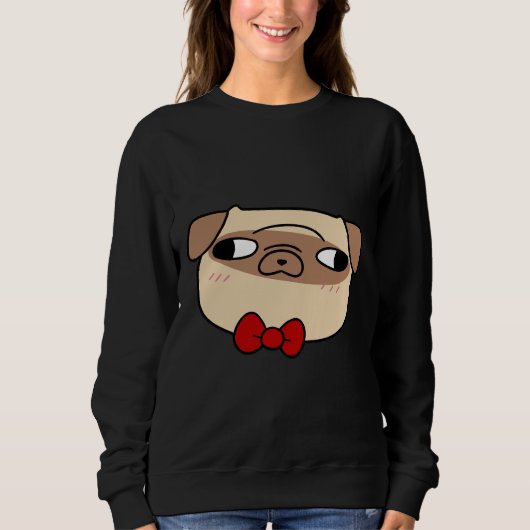 Bow Krawatte Mops Face Classic T - Shirt 598 (Vorderseite)