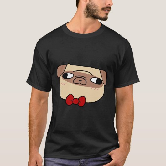 Bow Krawatte Mops Face Classic T - Shirt 598 (Vorderseite)