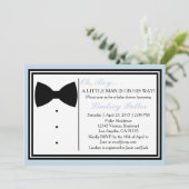 Bow Krawatte Oh Boy Baby Dusche Einladung (Stehend Vorderseite)