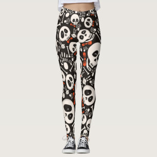 Bow Krawatte Skull Leggings