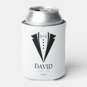 Bow Krawatte Tuxedo "Groom Personalisiert Dosenkühler (Kanne Vorderseite)