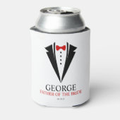 Bow Krawatte Tuxedo "Vater der Braut" Personalisie Dosenkühler (Kanne Rückseite)