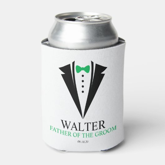 Bow Krawatte Tuxedo "Vater des Bräutigams" Persona Dosenkühler (Kanne Vorderseite)