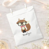 Bow Krawatte und Brille Hipster Brown Fox Personal Geschenktütchen (Ausgeschnitten)