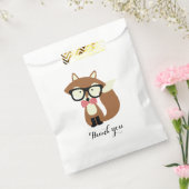 Bow Krawatte und Brille Hipster Brown Fox Personal Geschenktütchen (Versiegelt)