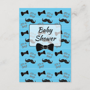 Bow Krawatte und Mustache Baby Dusche Einladung