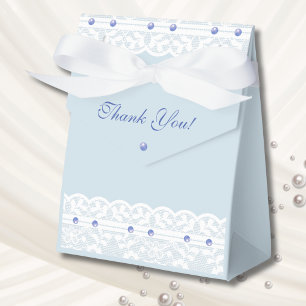 Bow Lace Something Blue bevor ich Brautparty mache Geschenkschachtel