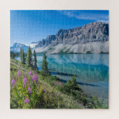 Bow Lake Banff National Park Kanada Reisen Puzzle (Vertikal)