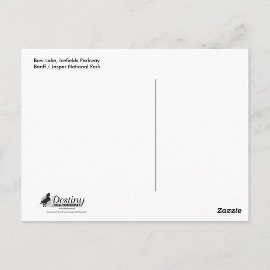 Bow Lake & Glacier Postkarte (Rückseite)