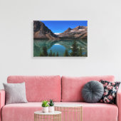 Bow Lake in Banff ummantelte Canvas Leinwanddruck (Insitu (Wohnzimmer))