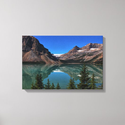 Bow Lake in Banff ummantelte Canvas Leinwanddruck (Vorderseite)