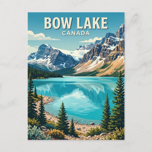 Bow Lake Kanada Postkarte (Vorderseite)