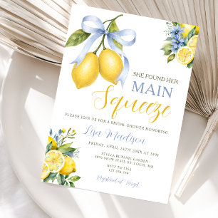 Bow Lemon Sie fand ihren Hauptbräutigam Brautparty Einladung
