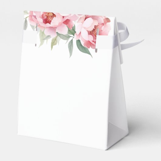 Bow-Liebe in Bloom-Rosa-Blume Brautparty Geschenkschachtel (Rückseite)