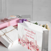 Bow Liebe ist in Bloom rosa Blumensträuße Brautpar Große Geschenktüte