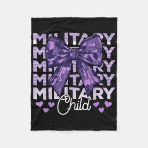 Bow Lila Camouflage Kids Bo Fleecedecke