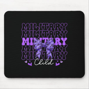 Bow Lila Camouflage Kids Bo Mousepad