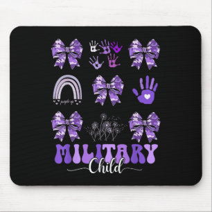 Bow Lila Camouflage Kids Bo Mousepad