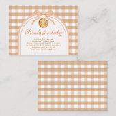 Bow Little Süsse Pie Books for Baby Gingham Fall Begleitkarte (Vorne/Hinten)