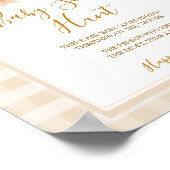 Bow Little Süsse Pie Pastel Gingham Baby Sock Hunt Poster (Ecke)