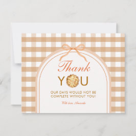 Bow Little Süsse Pie Vielen Dank Card Gingham Fall Dankeskarte