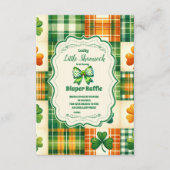 Bow Lucky Little Kleeblatt Diapper Raffle Begleitkarte (Vorderseite)
