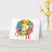 Bow Merry And Bright Christmas  Karte (Gelbe Blume)