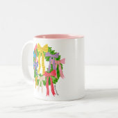 Bow Merry And Bright Christmas  Zweifarbige Tasse (Vorderseite Links)