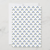 Bow mit Blume Vine Baby Dusche Einladung (Rückseite)