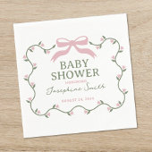 Bow mit Blume Vine Baby Dusche Serviette