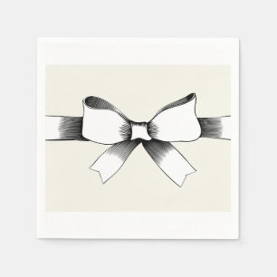 Bow mit Ribbon-Papier Napkins Serviette