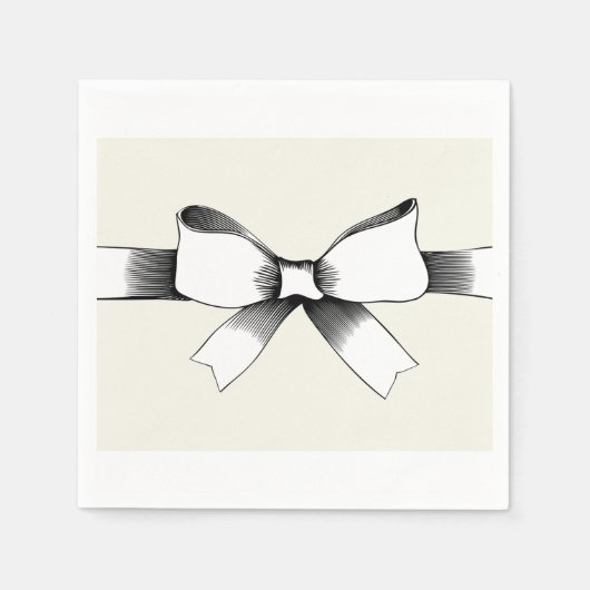 Bow mit Ribbon-Papier Napkins Serviette (Vorderseite)
