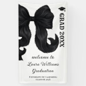 Bow Modern Graduation Welcome Sign Banner (Vertikal)