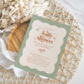 Bow Moderne Minimalistisch neutrale Babydusche Einladung