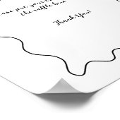 Bow Moderne Minimalistisch neutrale Babydusche Poster (Ecke)