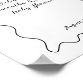 Bow Moderne Minimalistisch neutrale Babydusche Poster (Ecke)