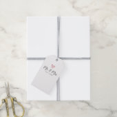 Bow Mr. und Mrs. Script gegründet Hochzeit Geschenkanhänger (Mit Garn)