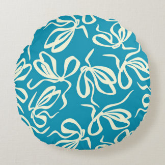 Bow-Muster, Nahtlose Textur. Für Modedrucke Rundes Kissen