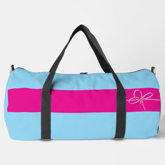 Bow on Pink Large Duffle Bag (Vorderseite)