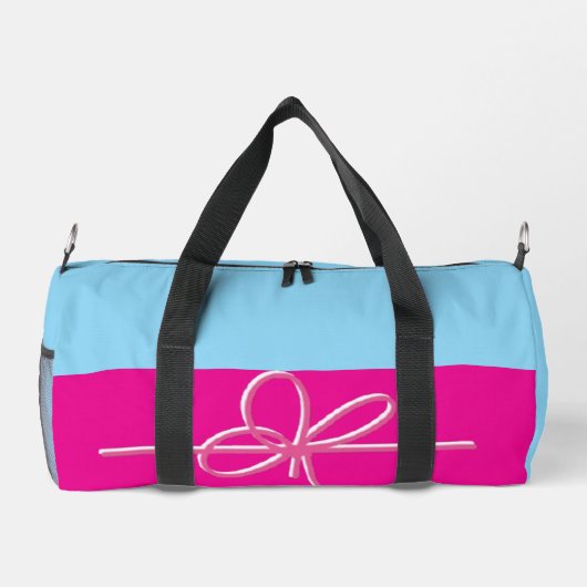 Bow on Pink Small Duffle Bag (Rückseite)