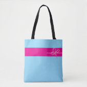 Bow on Pink Tote Tasche (Vorderseite)