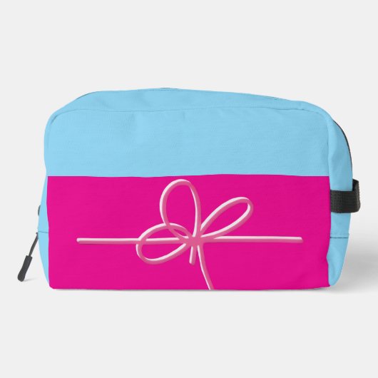 Bow on Pink Waschbeutel (Rückseite)