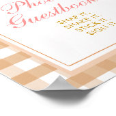 Bow Our Little Süsse Pie Foto Book Gingham Fall Poster (Ecke)