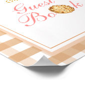 Bow Our Little Süsse Pie Guest Book Gingham Fall Poster (Ecke)