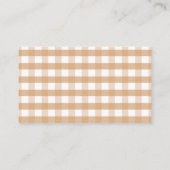 Bow Our Little Süsse Pie Registry Card Gingham Begleitkarte (Rückseite)