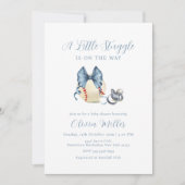 Bow Pacifier Baseball Sport Baby Shower Einladung (Vorderseite)